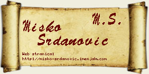 Miško Srdanović vizit kartica